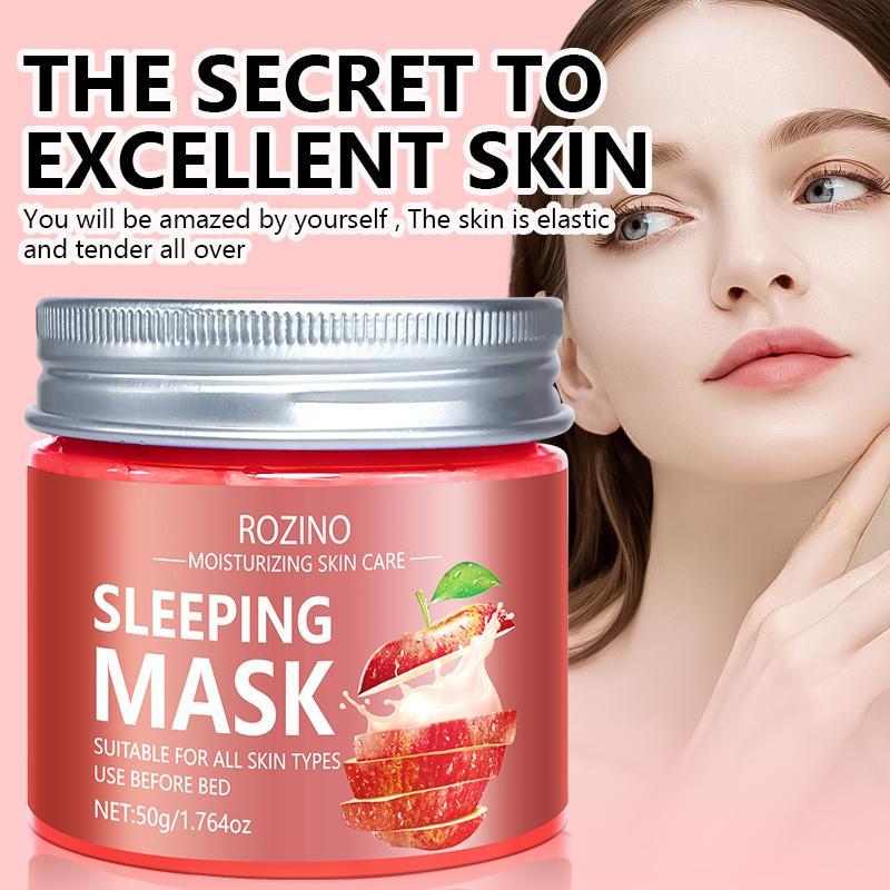 Apple Sleeping Mask, Moisturizing & Smoothing Facial Mask, Wash Free Facial Mask, Skin Care Product for Women & Men