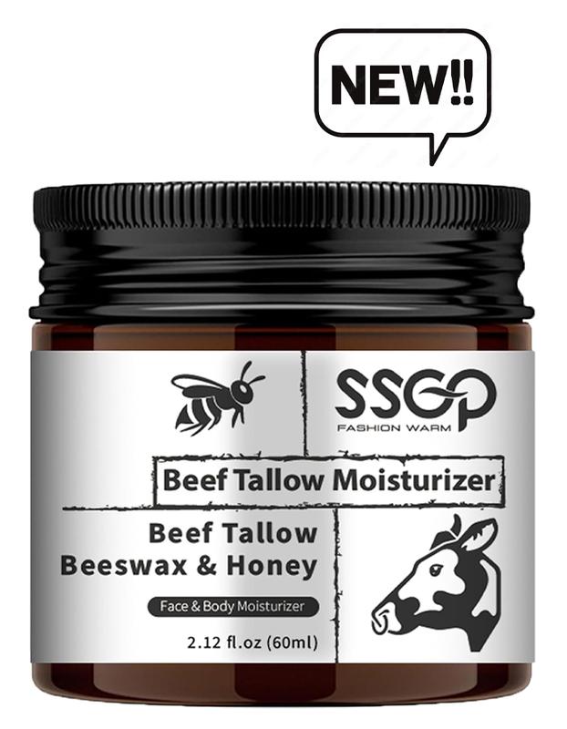 Beef Tallow Beeswax and Honey Face Moisturizer for Acne(new packaging)