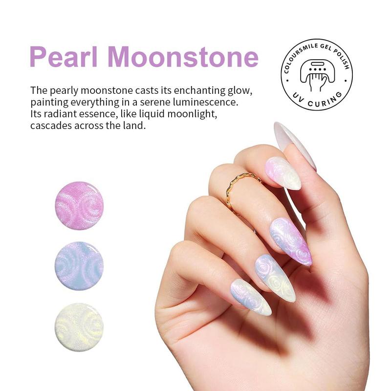 6 Colors Pearl Gel Nail Polish, 6 Counts set Shimmer Soak off UV Gel LED Lamp Nail Art Gel, Nail Art & Nail Polish for Women & Girls