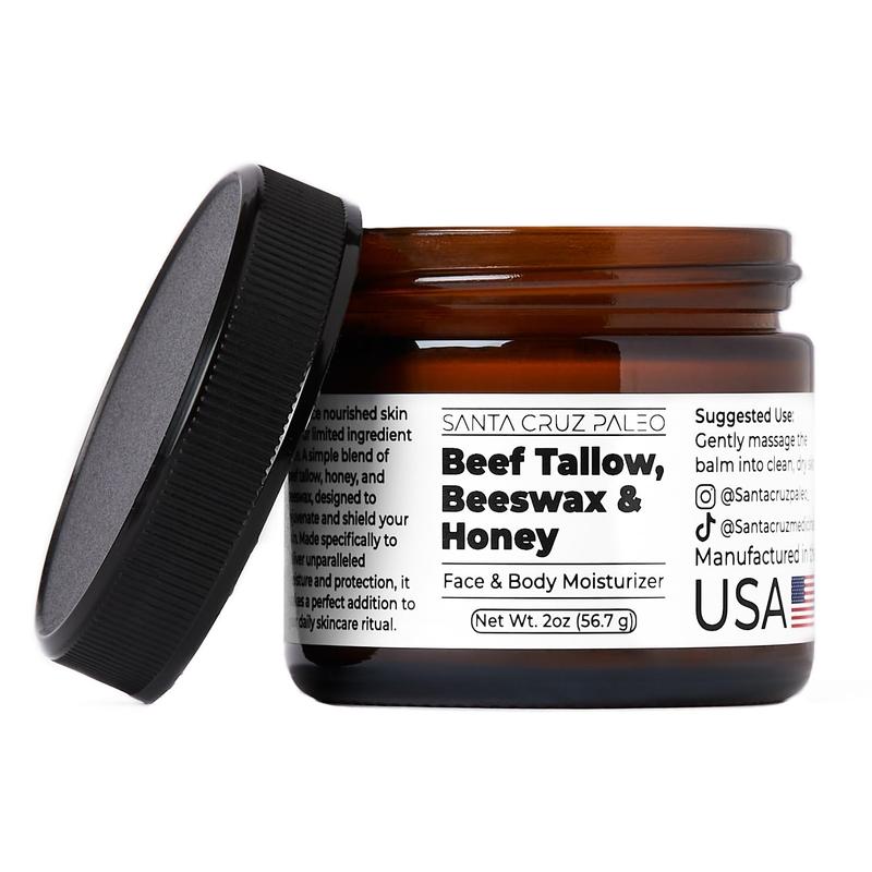 Beef Tallow Beeswax and Honey Face Moisturizer for Acne(new packaging)