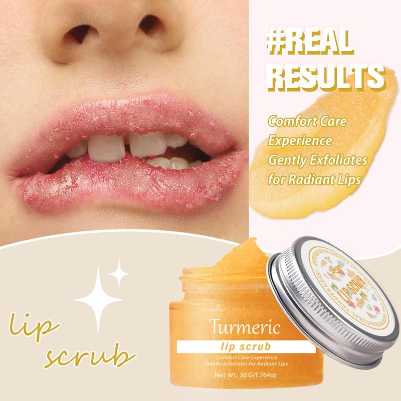 Turmeric Lip Scrub, 1 Box 2 Boxes Hydrating & Moisturizing Lip Scrub, Lip Care Product for Men and Women, Perfect for A Thoughtful Gift