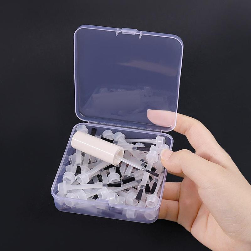 Disposable Practical Nail Polish Brush with Handle, 50pcs set Disposable Nail Art Brush, Manicure Tool for Women & Girls