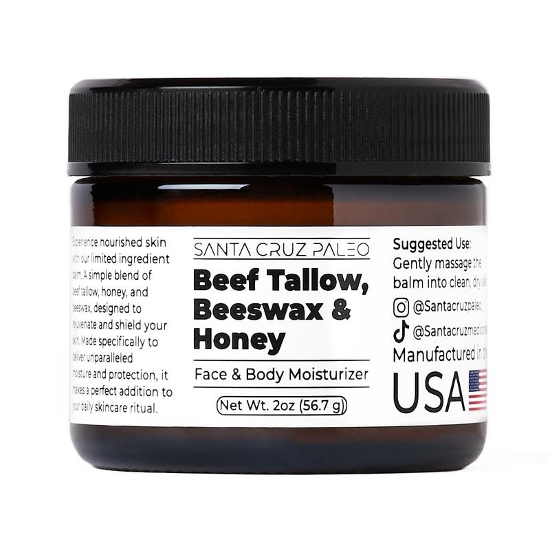 Beef Tallow Beeswax and Honey Face Moisturizer for Acne(new packaging)