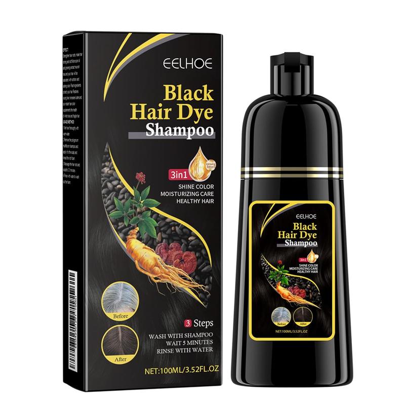 3 in 1 Hair Dye Shampoo - Can cover gray hairs,Herbal Ingredients Natural Shampoo,Contains Ginseng Extract,Natural Haircoloring, Salon