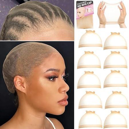 Tunfine One pack Human Hair Wig Cap Elastic Hair Net For Women